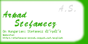 arpad stefanecz business card